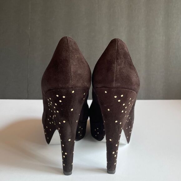 Halston suede platform heels size 7.5 - Picture 4 of 12